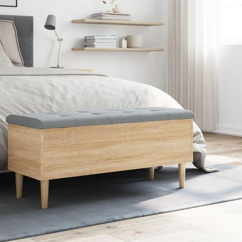 Skobænk 102x42x46 cm konstrueret træ sonoma-eg