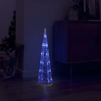 Dekorativ lyspyramide LED 60 cm akryl blå