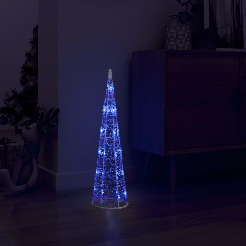 Dekorativ lyspyramide LED 60 cm akryl blå