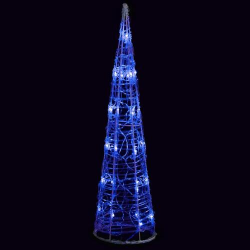 Dekorativ lyspyramide LED 60 cm akryl blå