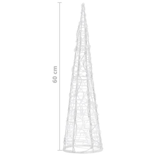 Dekorativ lyspyramide LED 60 cm akryl blå