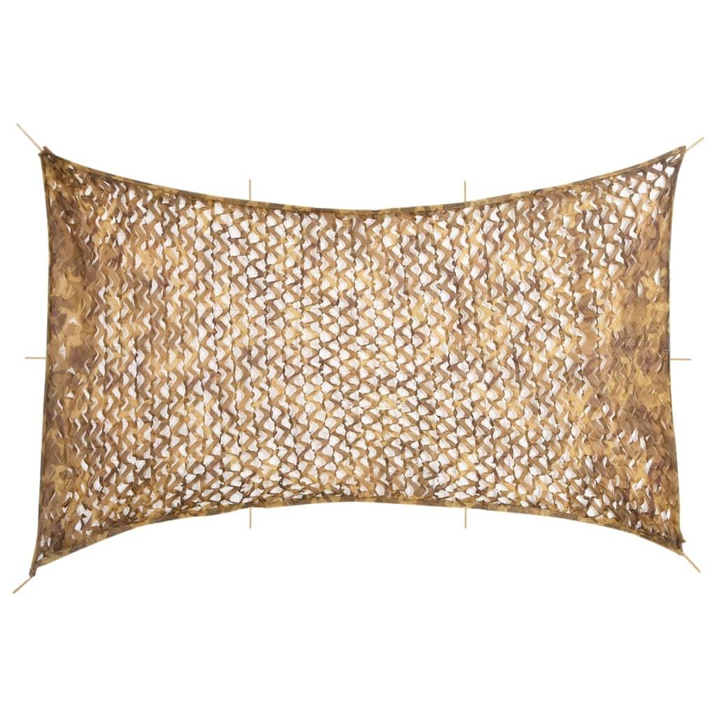 Camouflagenet 600 × 414 cm med opbevaringspose - sandfarvet billede