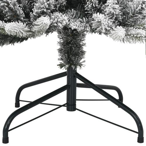Kunstigt juletræ med 300 LED'er og sne 240 cm