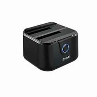 Dual dock-station TooQ TQDS-802B 2.5" / 3.5" SATA USB 3.0 Sort