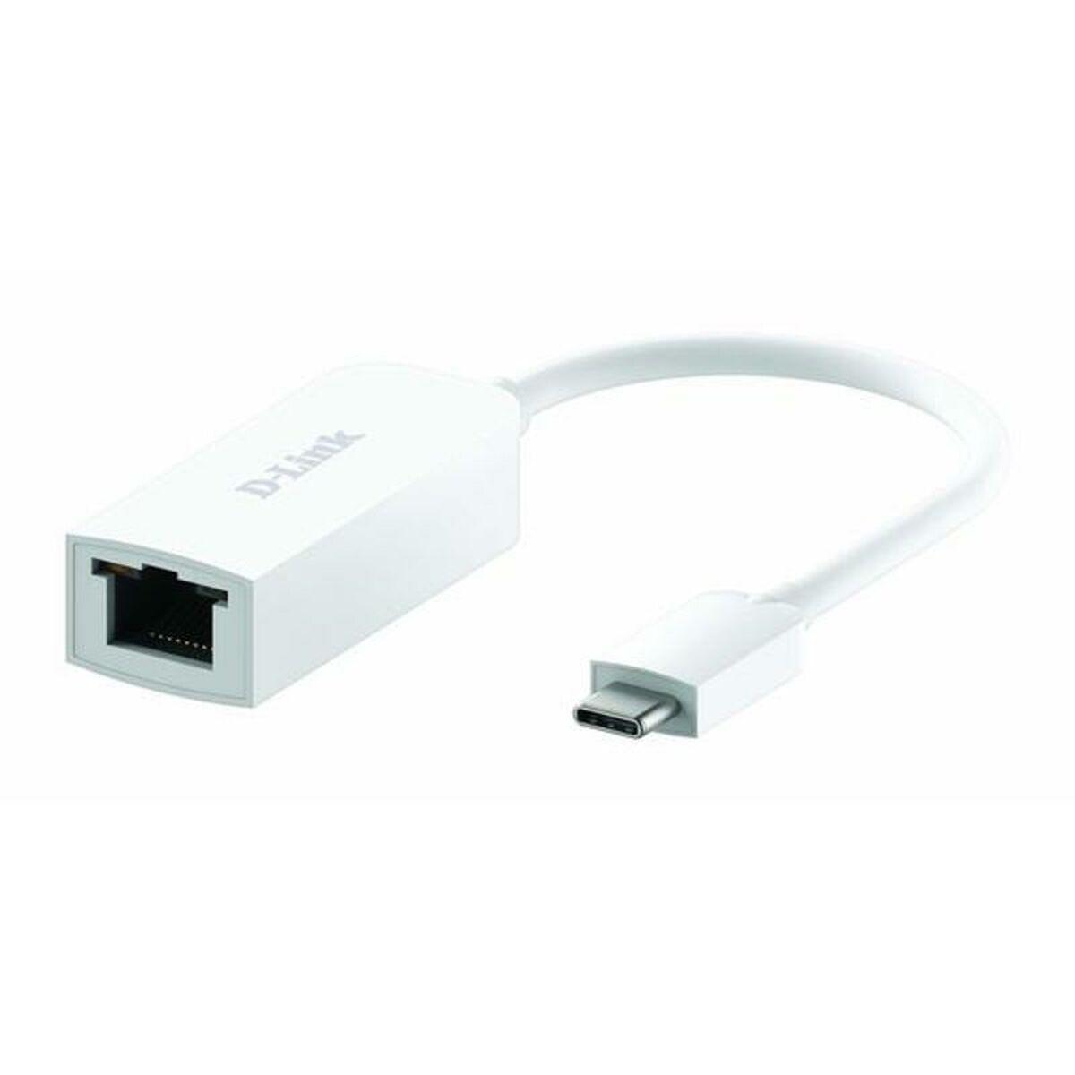 D-Link DUB-E250 USB‑C til Ethernet netværksadapter - 2500 Mbps (hvid) billede