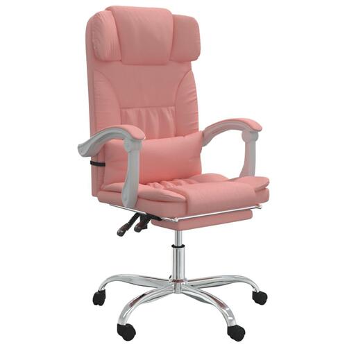 Kontorstol kunstlæder pink