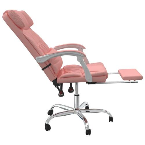 Kontorstol kunstlæder pink