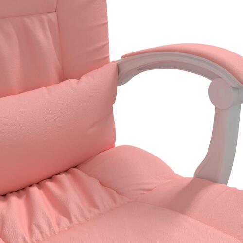 Kontorstol kunstlæder pink