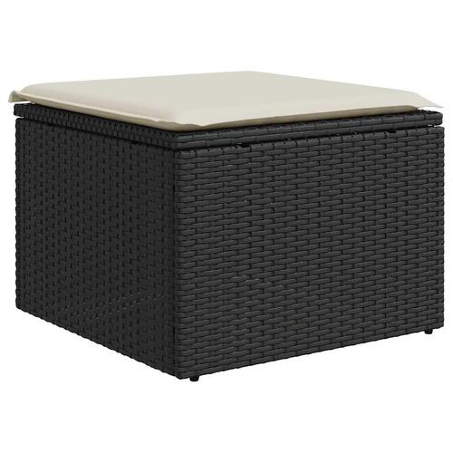 Sofasæt til haven 9 dele med hynder polyrattan sort