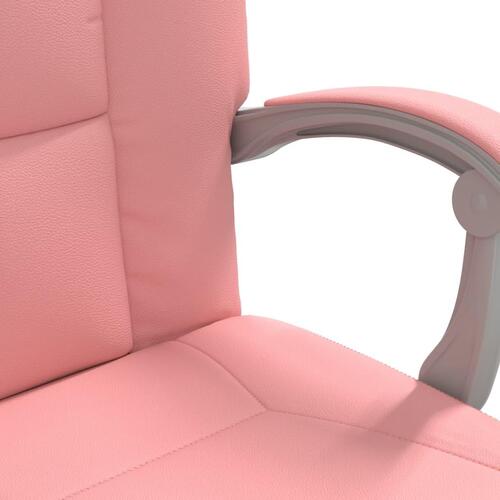 Kontorstol kunstlæder pink