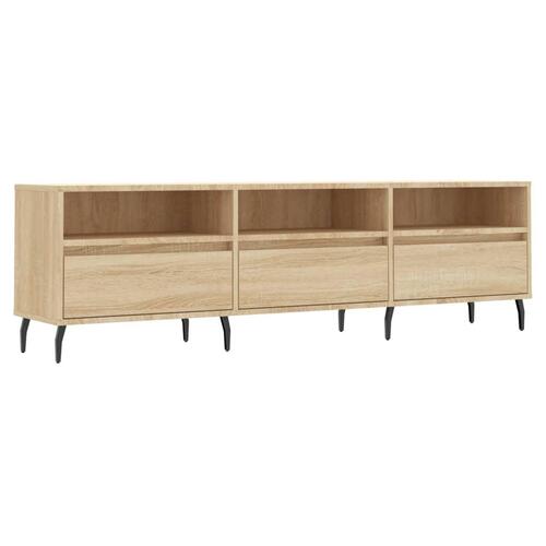 Tv-bord 150x30x44,5 cm konstrueret træ sonoma-eg
