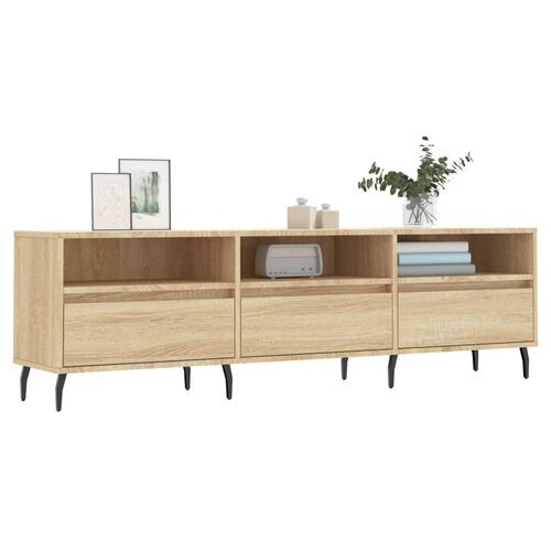 Tv-bord 150x30x44,5 cm konstrueret træ sonoma-eg