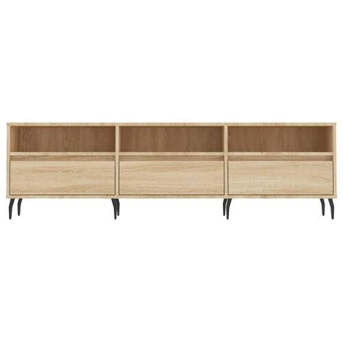Tv-bord 150x30x44,5 cm konstrueret træ sonoma-eg