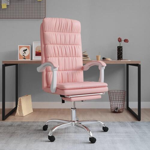Kontorstol kunstlæder pink