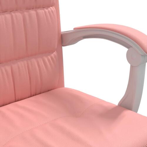 Kontorstol kunstlæder pink