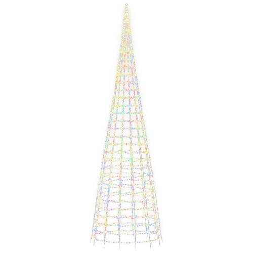 LED-juletræ til flagstang 3000 LED'er 800 cm flerfarvet lys