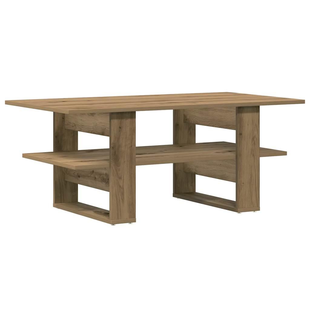 Sofabord 102x55x42 cm konstrueret træ kunsteg