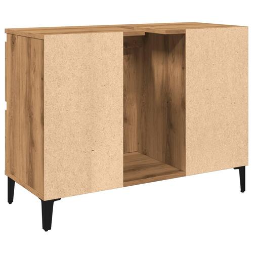 Underskab til håndvask 80x33x60 cm konstrueret træ kunsteg