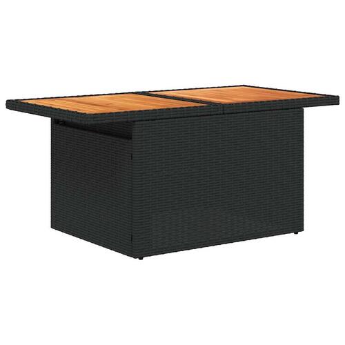 Sofasæt til haven 8 dele med hynder polyrattan sort