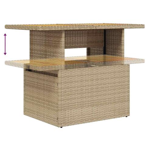 Sofasæt til haven 6 dele med hynder polyrattan beige