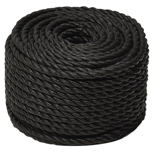 Arbejdsreb 16 mm - 250 m snoet polypropylen, sort