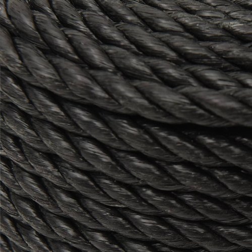 Arbejdsreb 16 mm - 250 m snoet polypropylen, sort