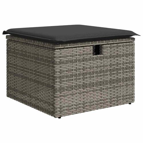 Sofasæt 5 dele med hynder polyrattan grå