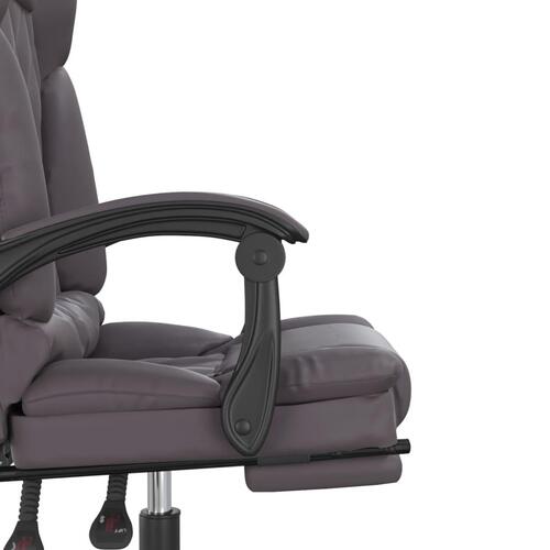 Kontorstol med massagefunktion kunstlæder grå