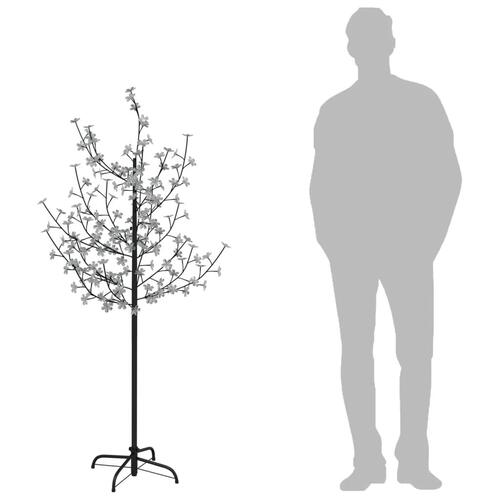 Kirsebærtræ med LED-lys 150 cm 120 LED'er varmt hvidt lys