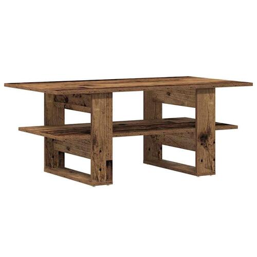 Sofabord 102x55x42 cm konstrueret træ antikt trælook