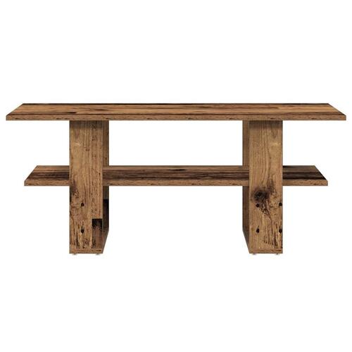 Sofabord 102x55x42 cm konstrueret træ antikt trælook
