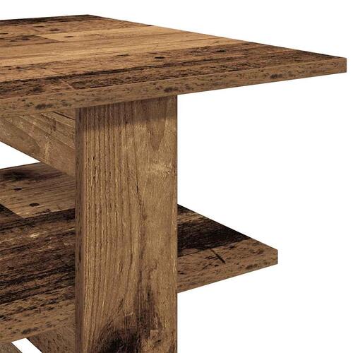 Sofabord 102x55x42 cm konstrueret træ antikt trælook