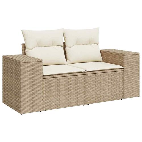 Sofasæt til haven 11 dele med hynder polyrattan beige