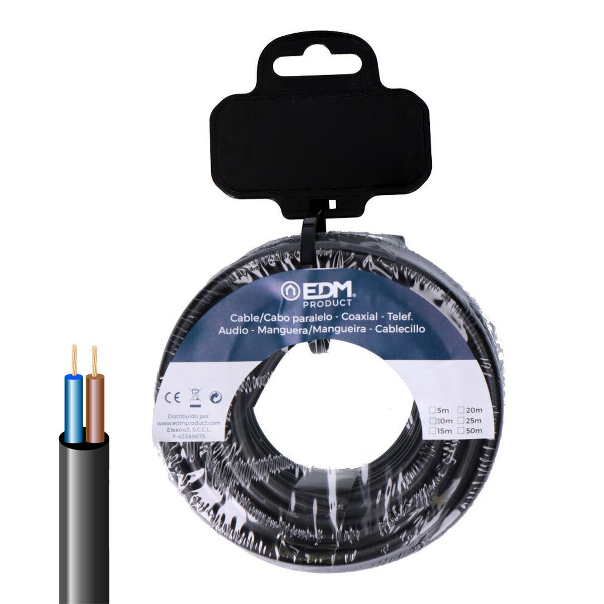 EDM Product elektrisk kabel H05VV-F, sort, 2 x 0,75 mm, 10 m