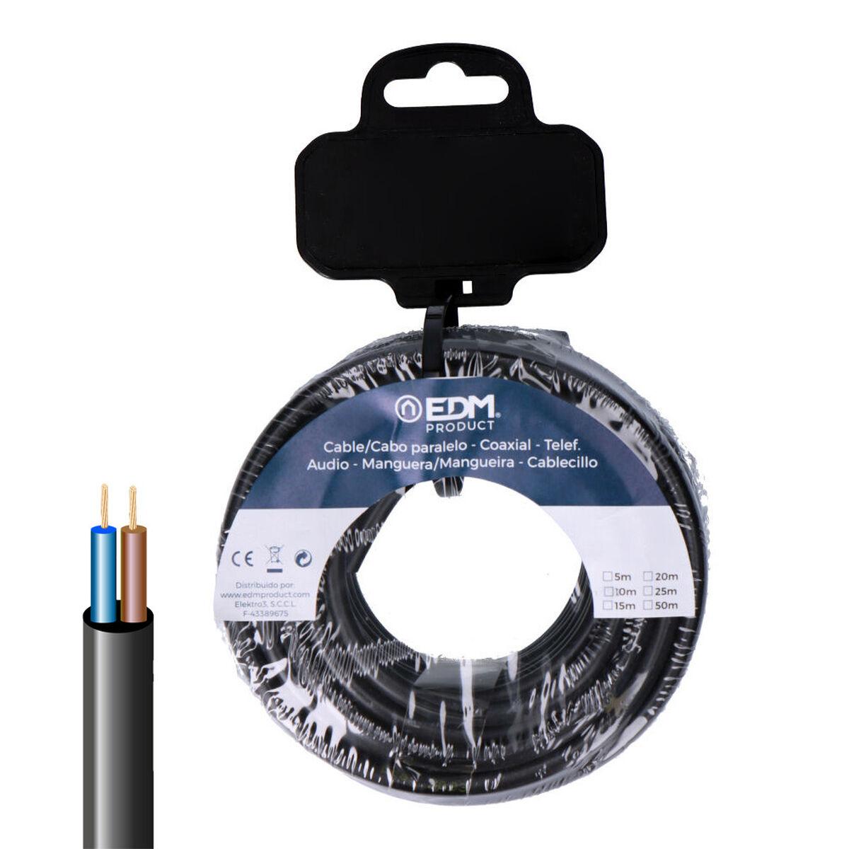 EDM Product elektrisk kabel H05VV-F, sort, 5 m - 2 x 0,75 mm