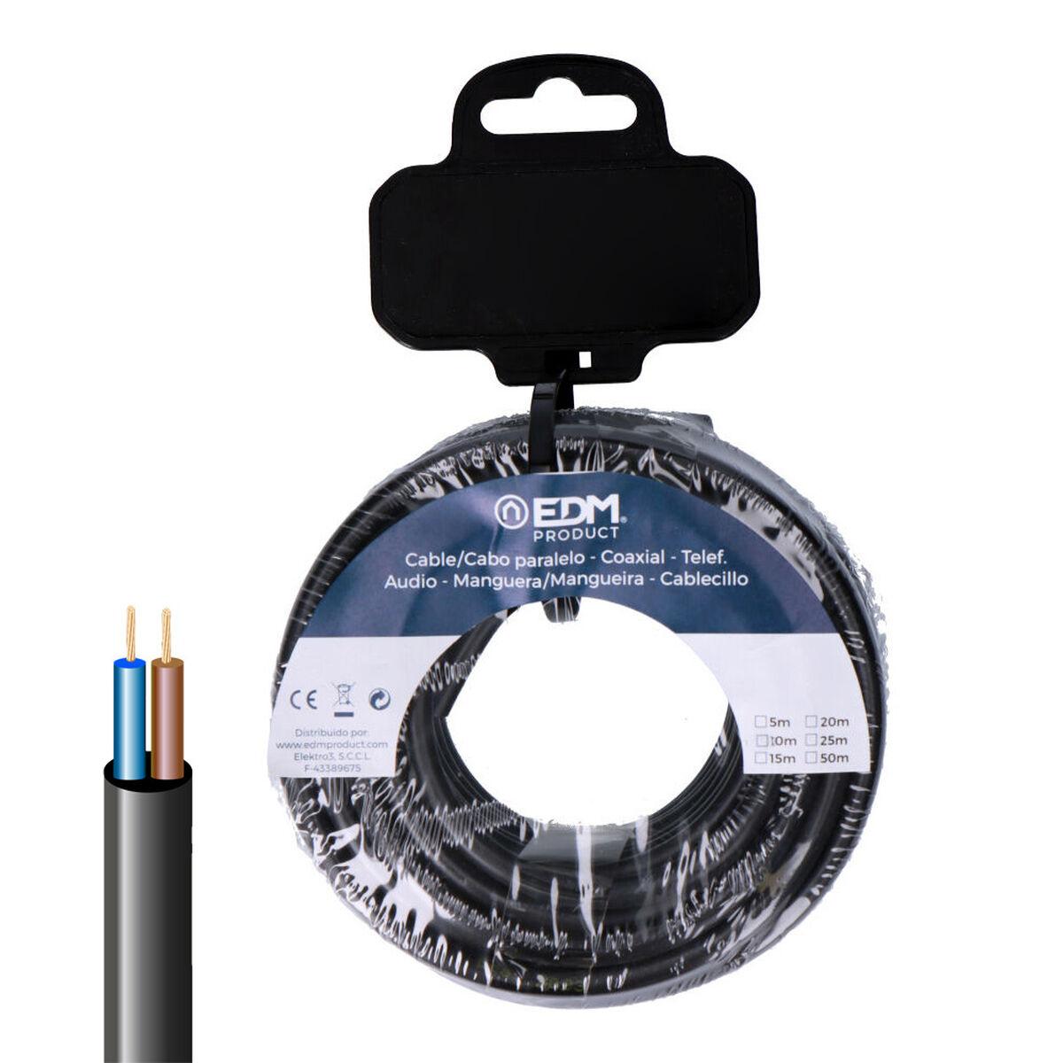 EDM Product elektrisk kabel H05VV-F 2 x 0,75 mm - sort, 15 m