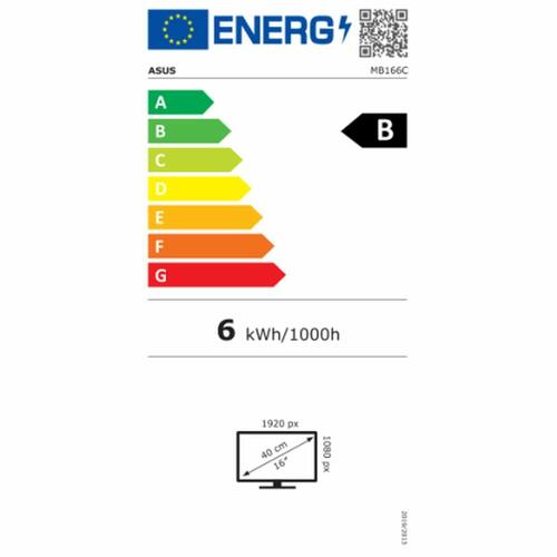 Skærm Asus MB166C Full HD 15,6" 60 Hz