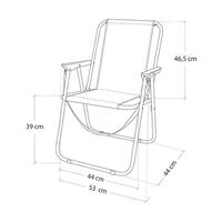 Polstrede Campingstol Colorbaby Mediterran 53 x 44 x 76 cm Turkisblå Hvid