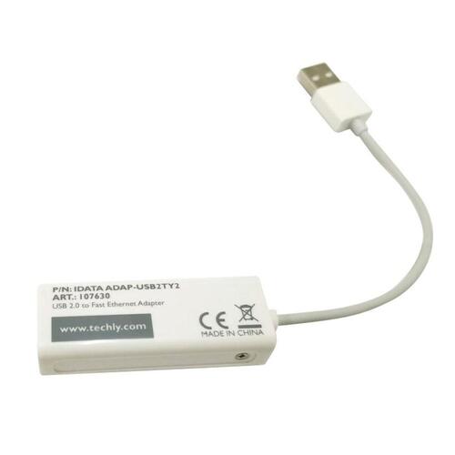 Techly USB til Ethernet adapter 15 cm (USB 2.0 til RJ45)