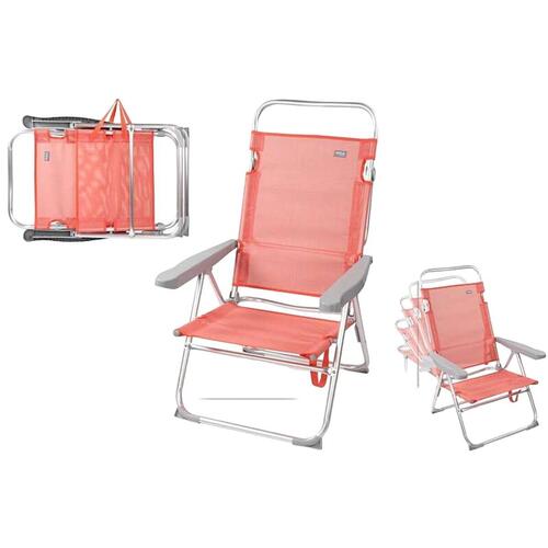 Strandstol Colorbaby Pink 48 x 57 x 99 cm Til flere positioner