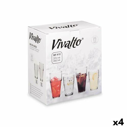Glassæt Gennemsigtig Glas 260 ml 370 ml (4 enheder)