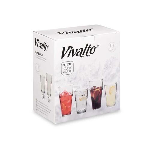 Glassæt Gennemsigtig Glas 260 ml 370 ml (4 enheder)