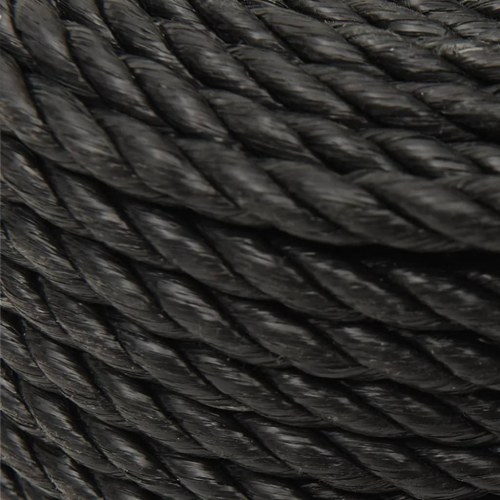 Arbejdsreb 16 mm - 100 m polypropylen, sort