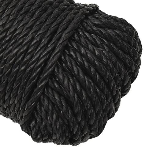 Arbejdsreb 3 mm 100 m polypropylen sort