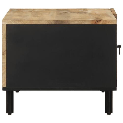 Sofabord 80x50x40 cm massivt ru mangotræ sort