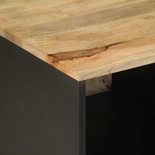 Sofabord 80x50x40 cm massivt ru mangotræ sort