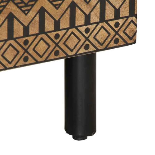 Sofabord 80x50x40 cm massivt ru mangotræ sort