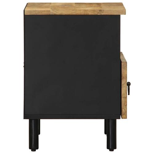Sengebord 40x33x46 cm massivt ru mangotræ sort