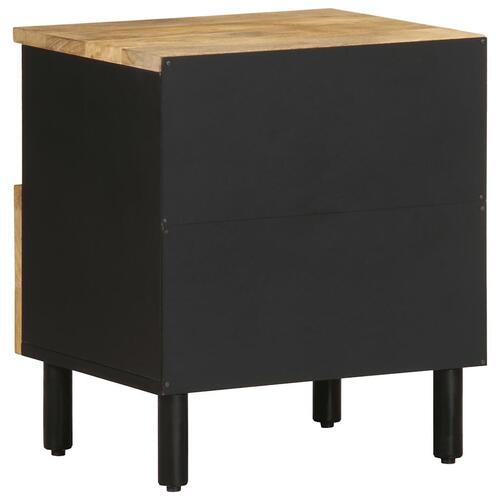 Sengebord 40x33x46 cm massivt ru mangotræ sort