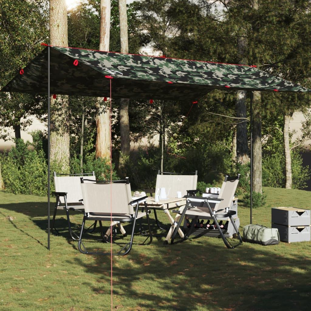 Tarp 406 × 306 cm - vandafvisende camouflage presenning billede